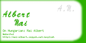 albert mai business card